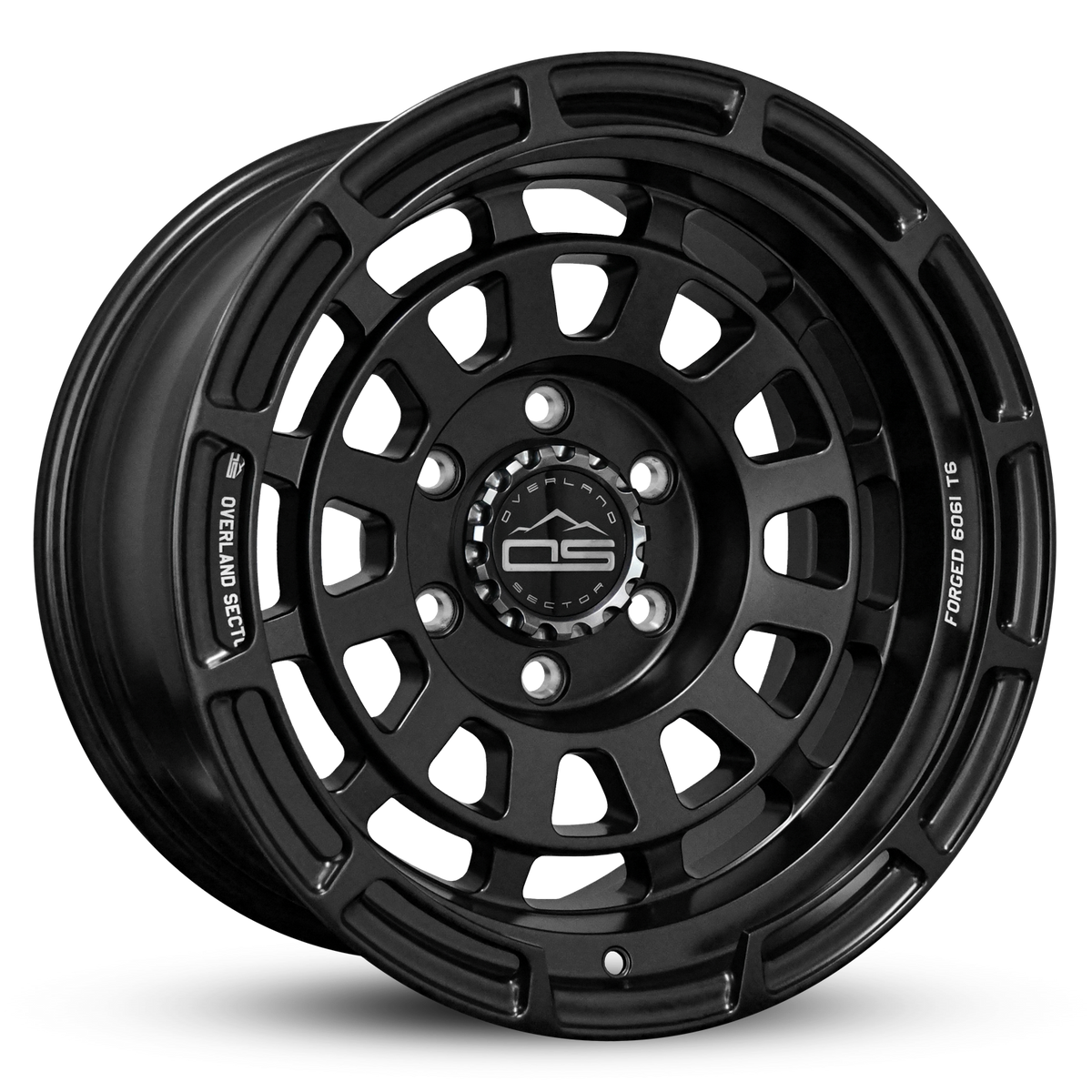Overland Sector Badlander Forged 17x9 -12 6x139.7mm 106.1mm All Satin Black