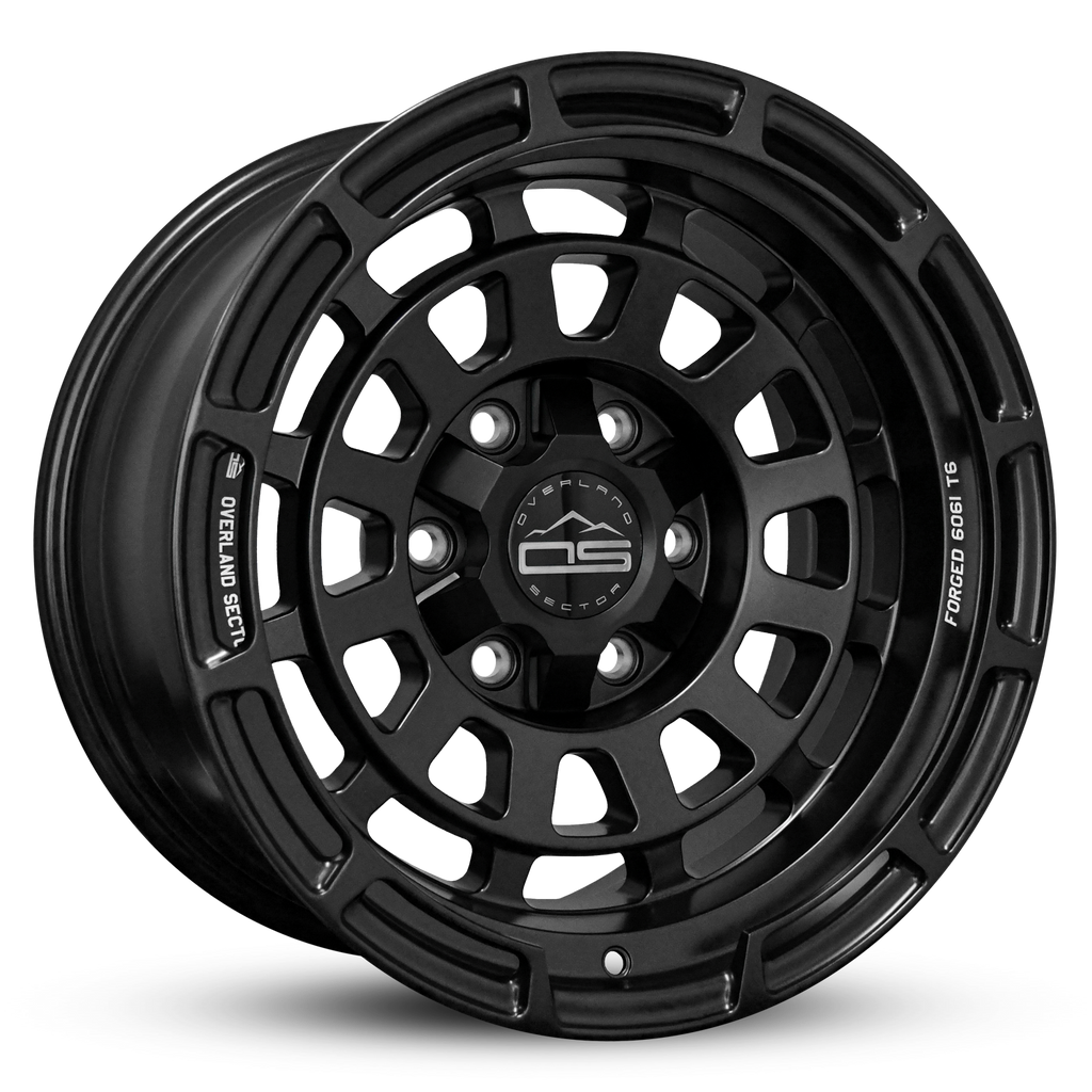 Overland Sector Badlander Forged 17x9 +0 6x135/6x139.7mm 106.1mm All Satin Black