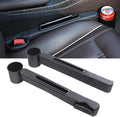 3 in 1 - Car Seat Gap Storage - Prevent Small Items from Falling, with Pocket Organizer and Removable Cupholder (Black)