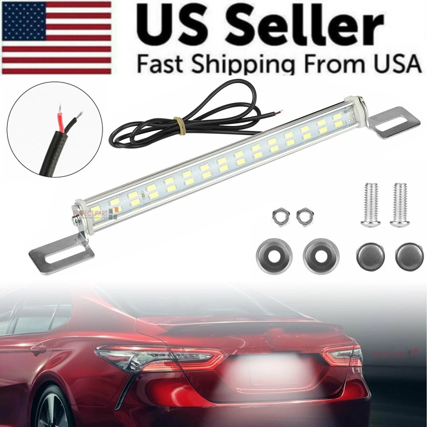 Universal LED Backup Light for Vehicles - 6000K Super White Illumination for Cars, SUVs, Trucks, and RVs