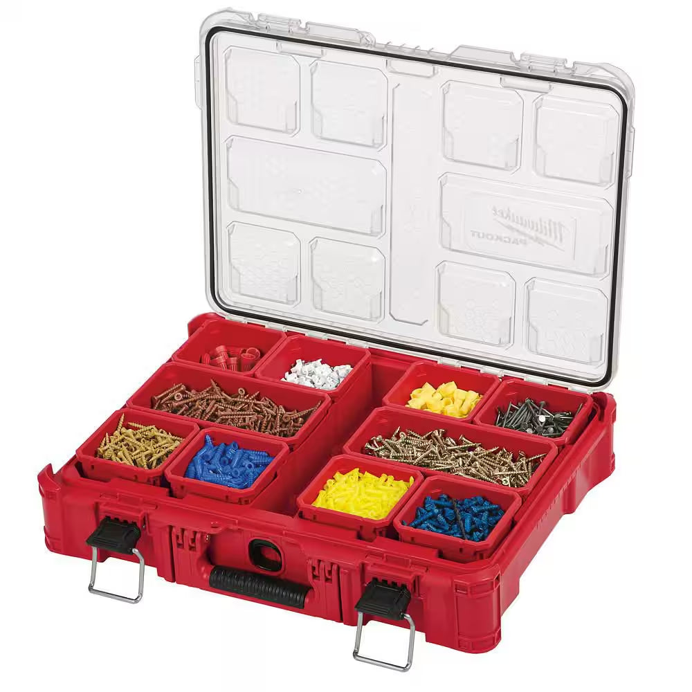 PACKOUT 11-Compartment Impact Resistant Portable Small Parts Organizer