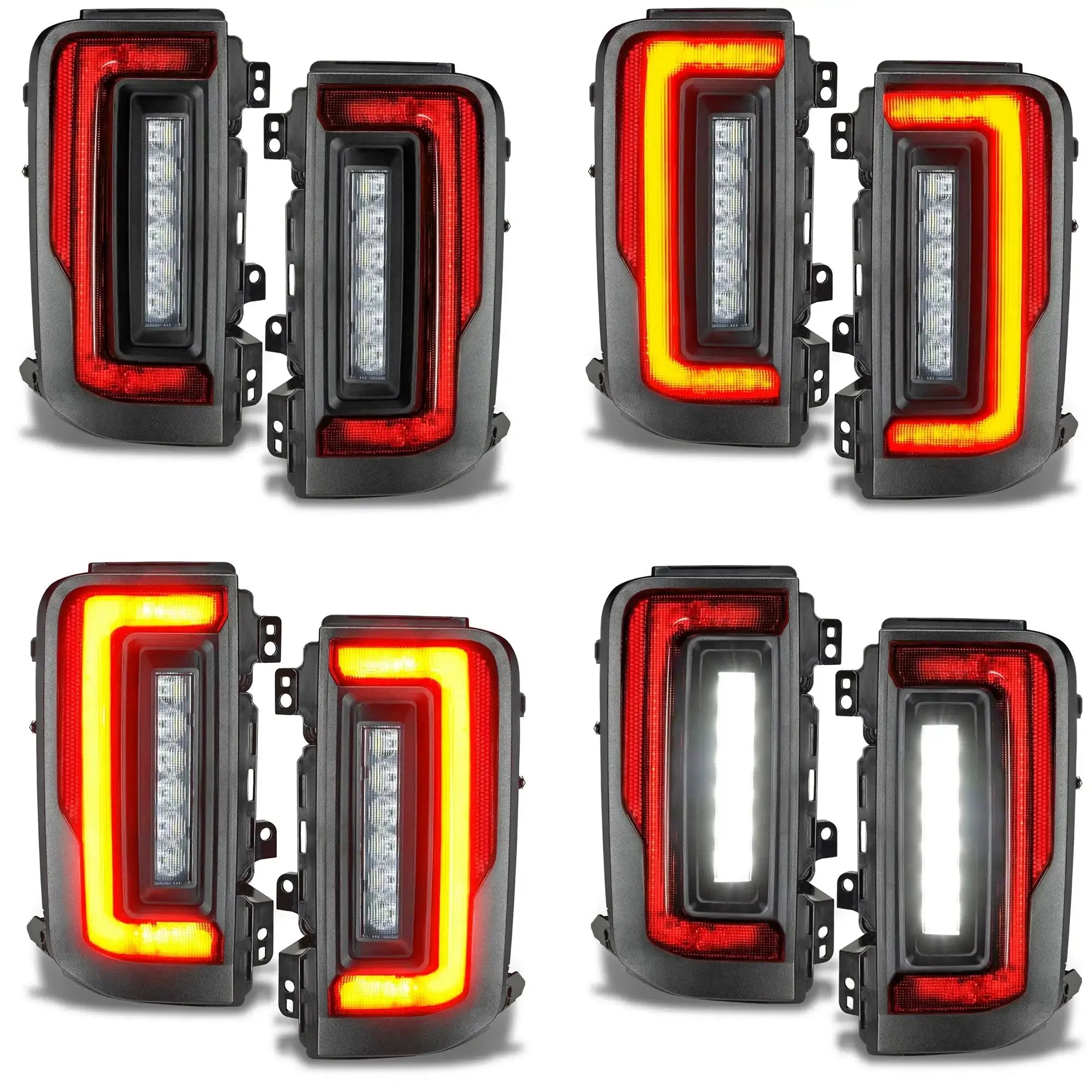 V2 | 2021-2025 Ford Bronco Flush Mount LED Tail Lights - Low Profile | 1,400 Lumens