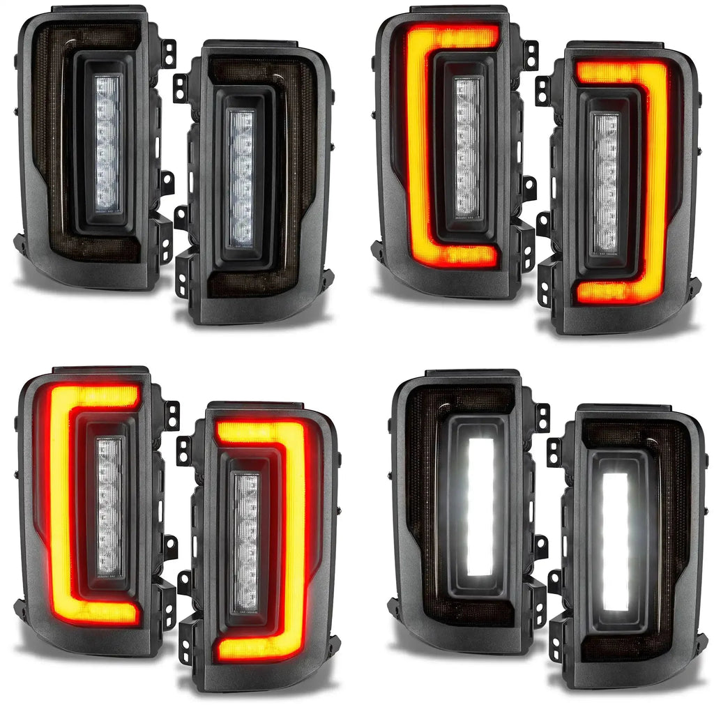 V2 | 2021-2025 Ford Bronco Flush Mount LED Tail Lights - Low Profile | 1,400 Lumens
