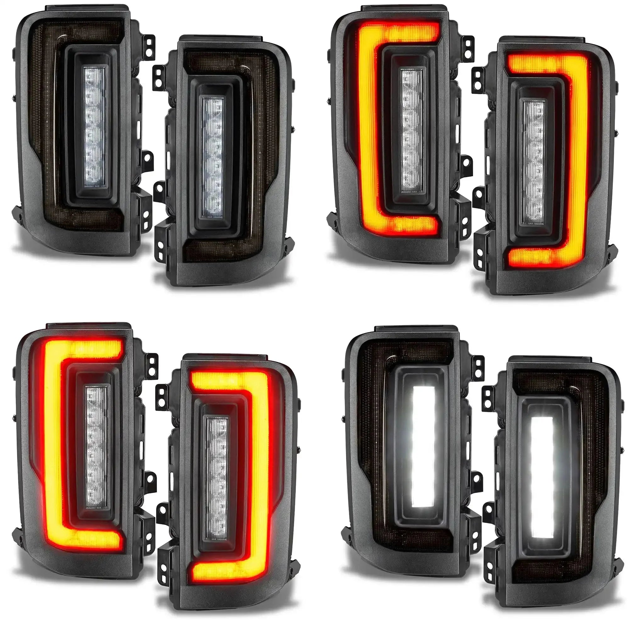 V2 | 2021-2025 Ford Bronco Flush Mount LED Tail Lights - Low Profile | 1,400 Lumens