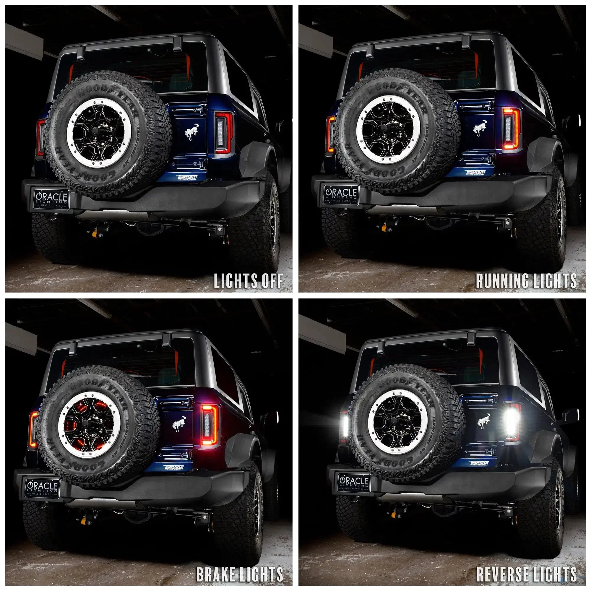 V2 | 2021-2025 Ford Bronco Flush Mount LED Tail Lights - Low Profile | 1,400 Lumens