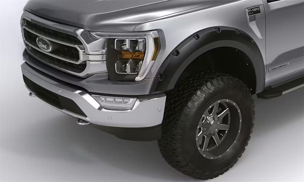 Bushwacker  4-Pc Fender Flare Set for 99-07 Ford F-250/350 - 28311-08 Black Forge Pocket/Rivet Textured Finish