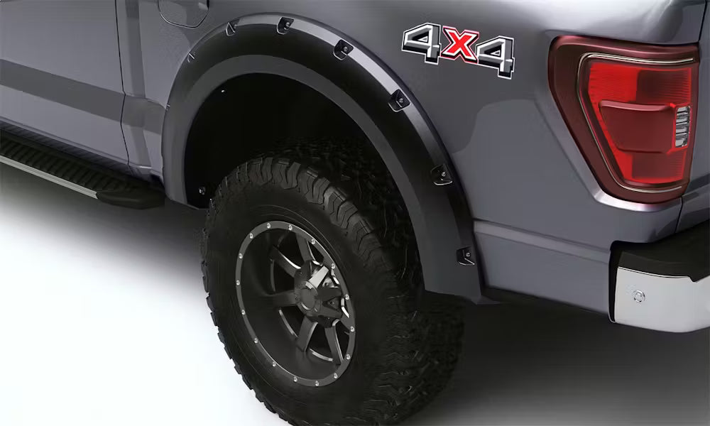 Bushwacker  4-Pc Fender Flare Set for 99-07 Ford F-250/350 - 28311-08 Black Forge Pocket/Rivet Textured Finish