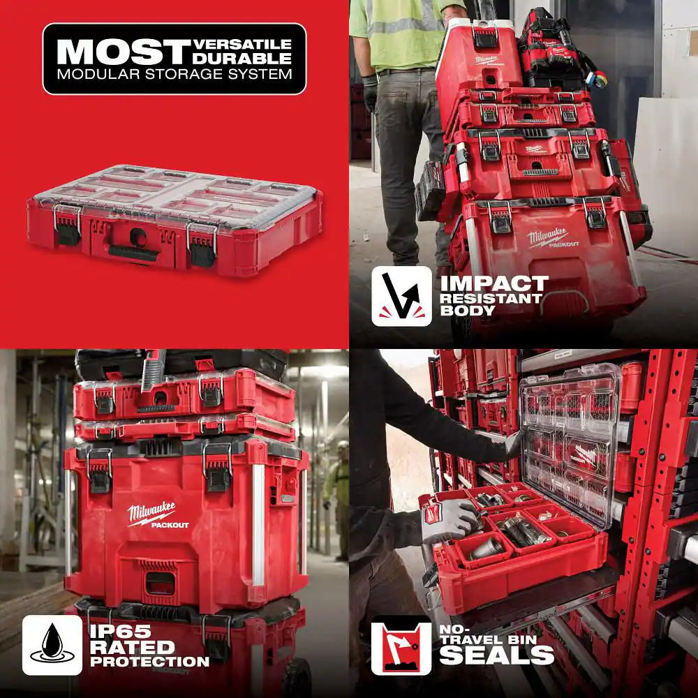 PACKOUT 11-Compartment Impact Resistant Portable Small Parts Organizer
