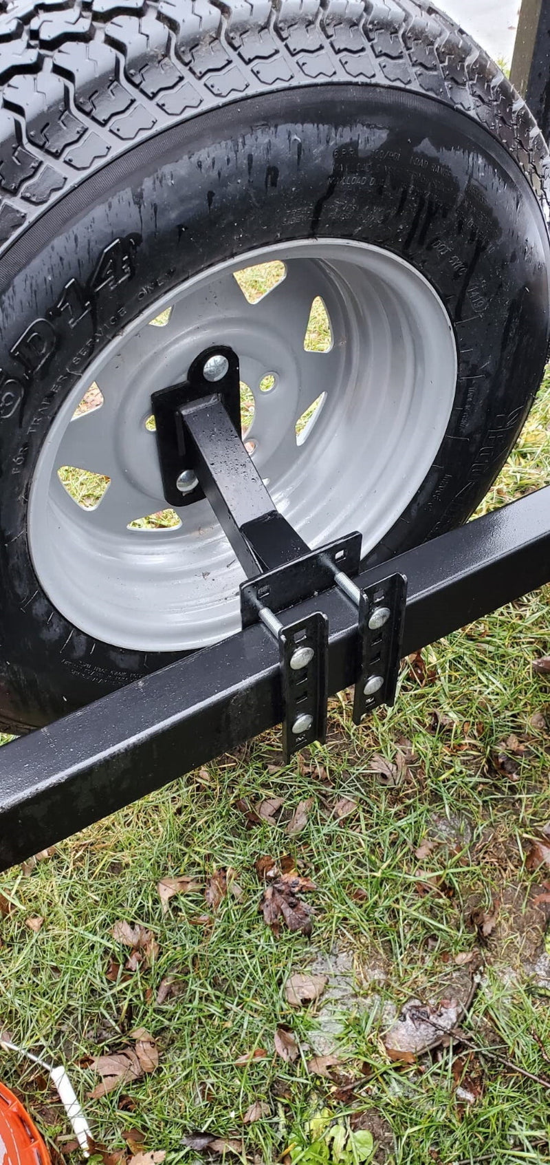 Trailer Spare Tire Side Mount Tire Carrier Wheel Holder Camper RV Boat Tire Rack