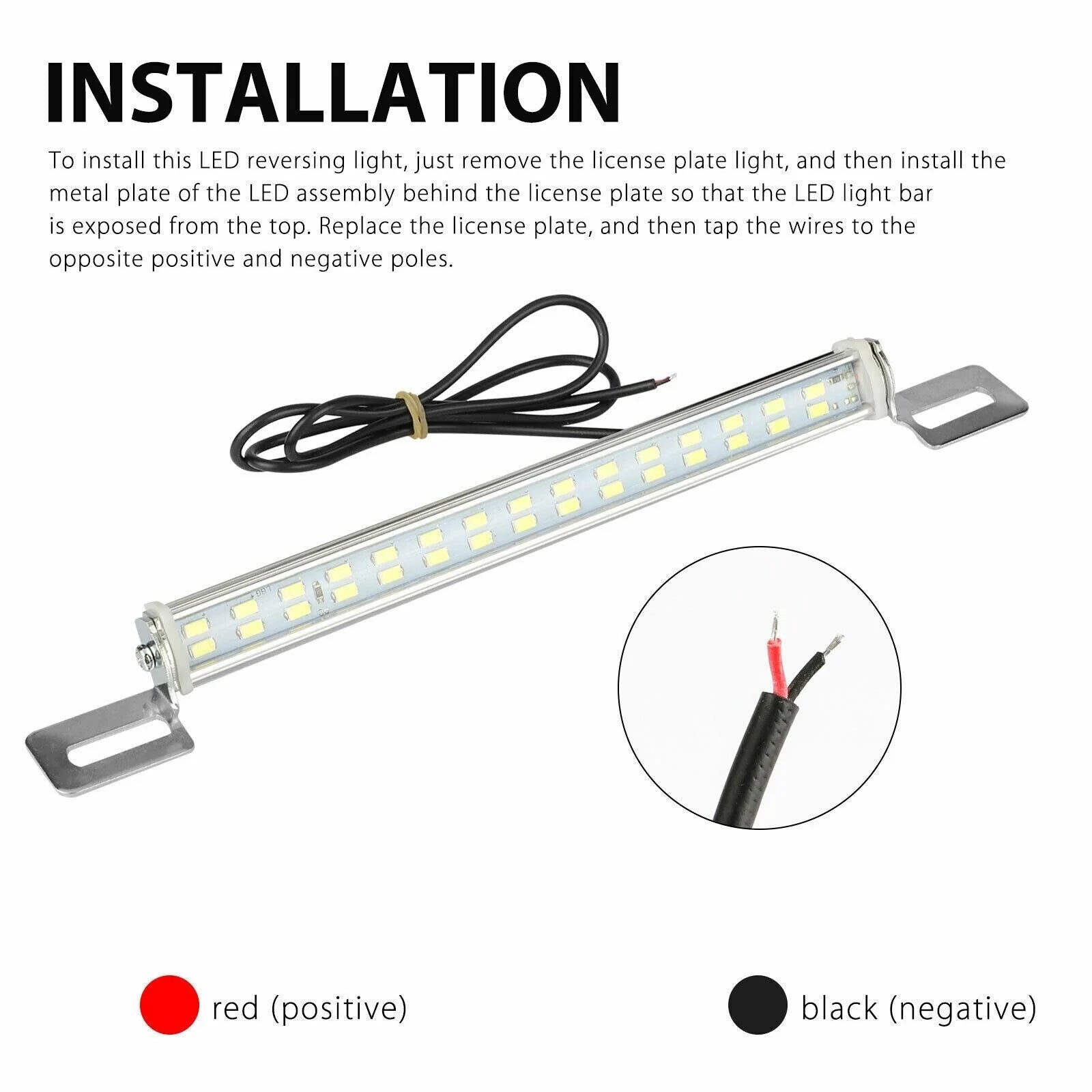 Universal LED Backup Light for Vehicles - 6000K Super White Illumination for Cars, SUVs, Trucks, and RVs