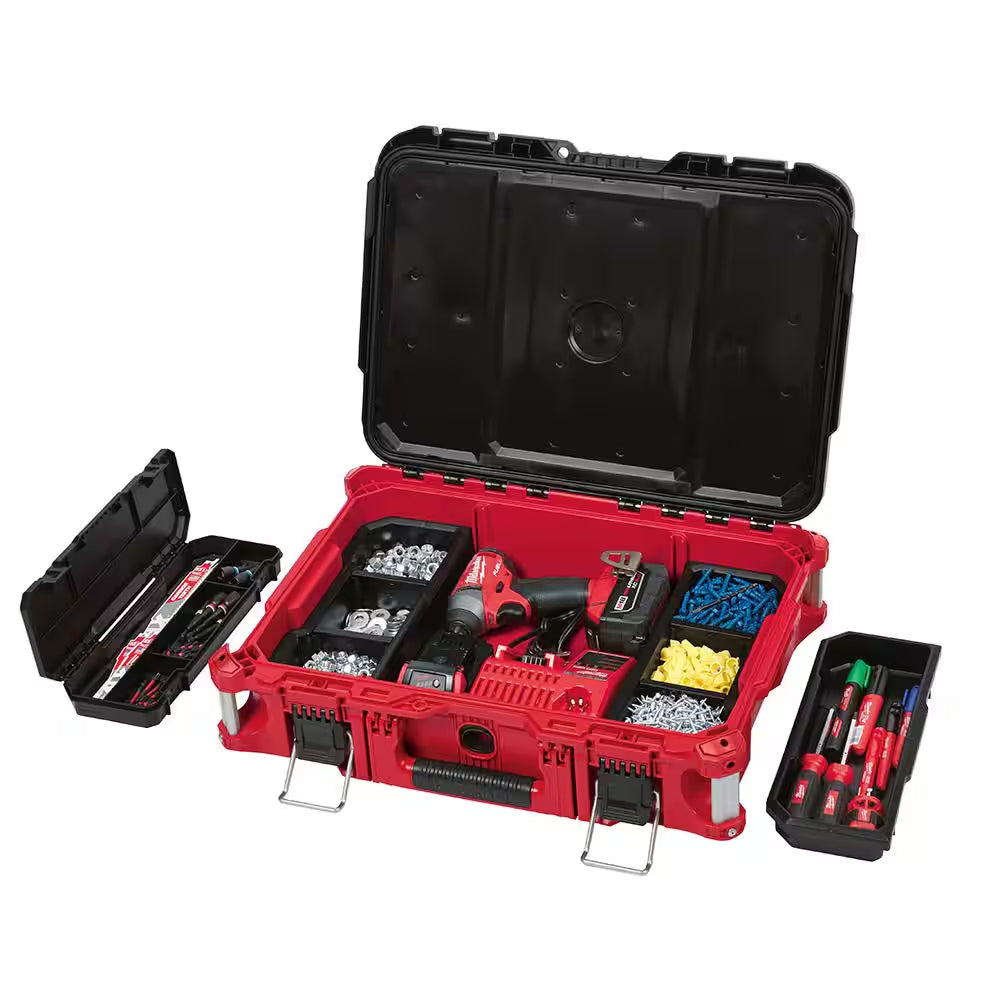 PACKOUT 22 In. Medium Red Tool Box with 75 Lbs. Weight Capacity