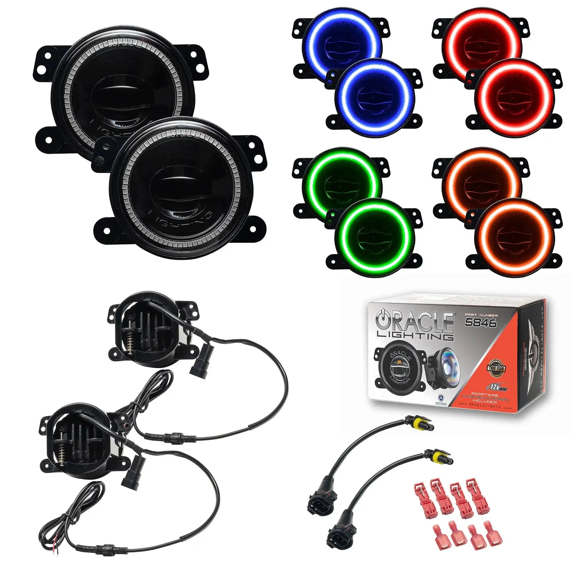ORACLE Lighting 20W LED Fog Lights for Jeep Wrangler JK/JL & Gladiator JT | High Performance Plug-and-Play