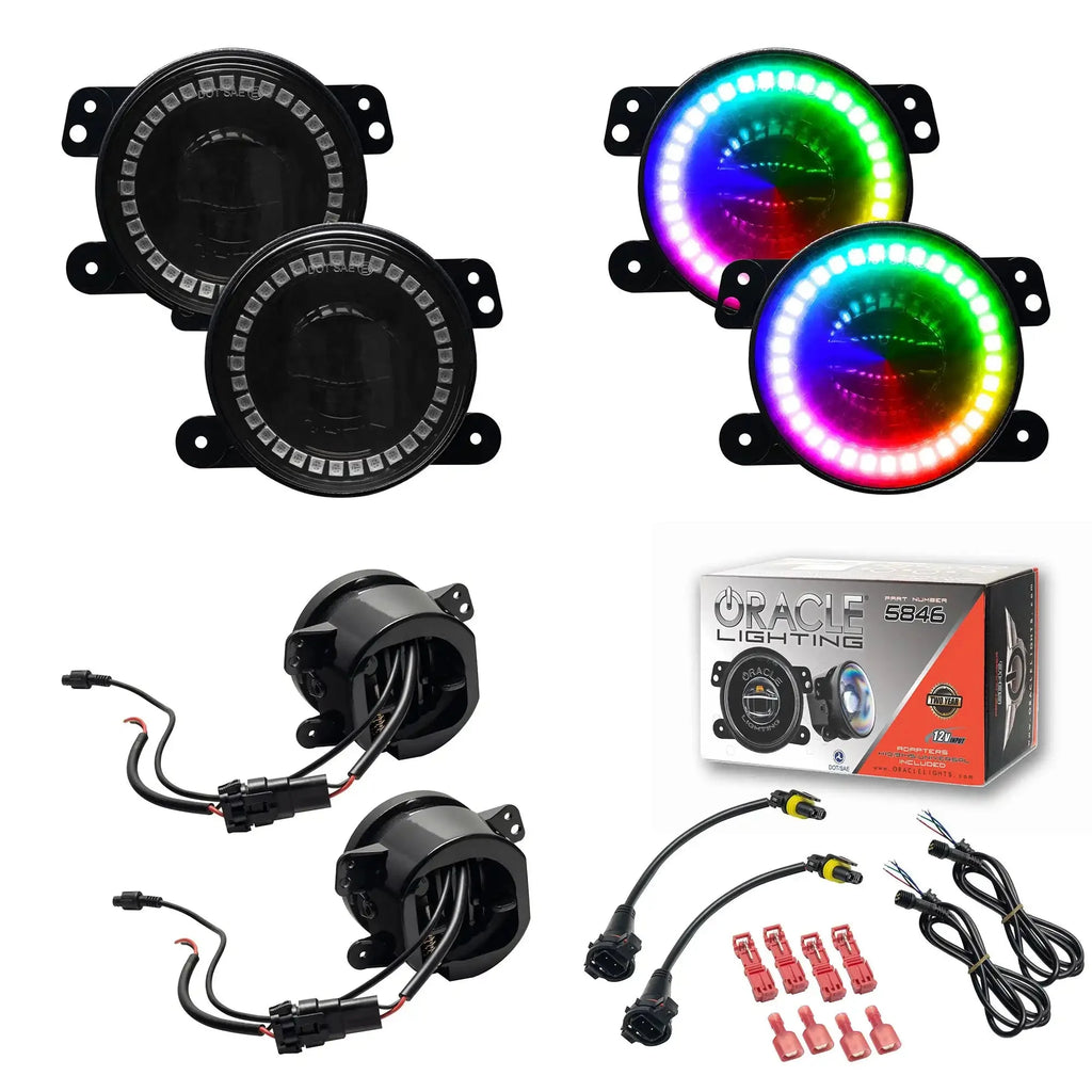 ORACLE Lighting 20W LED Fog Lights for Jeep Wrangler JK/JL & Gladiator JT | High Performance Plug-and-Play
