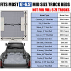 Truck Bed Air Mattress Inflatable Air Mattress for 6.0-6.5Ft Short Truck Pickup Air Mattress for Camping Outdoor Bed Mattress for Travel Quick Inflation Mattress with Carry Bag