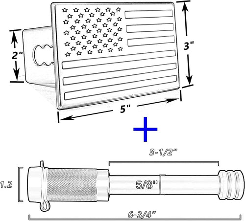 American Flag Trailer Hitch Cover 