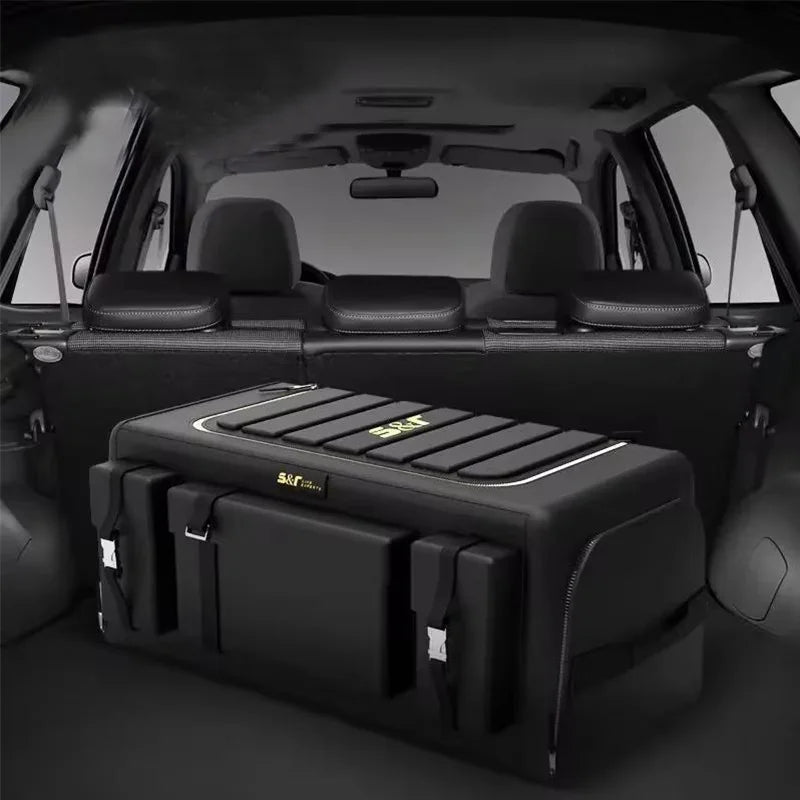 Universal Car Trunk Storage Organizer with Lid - 70L Oxford Cloth Folding Storage Box