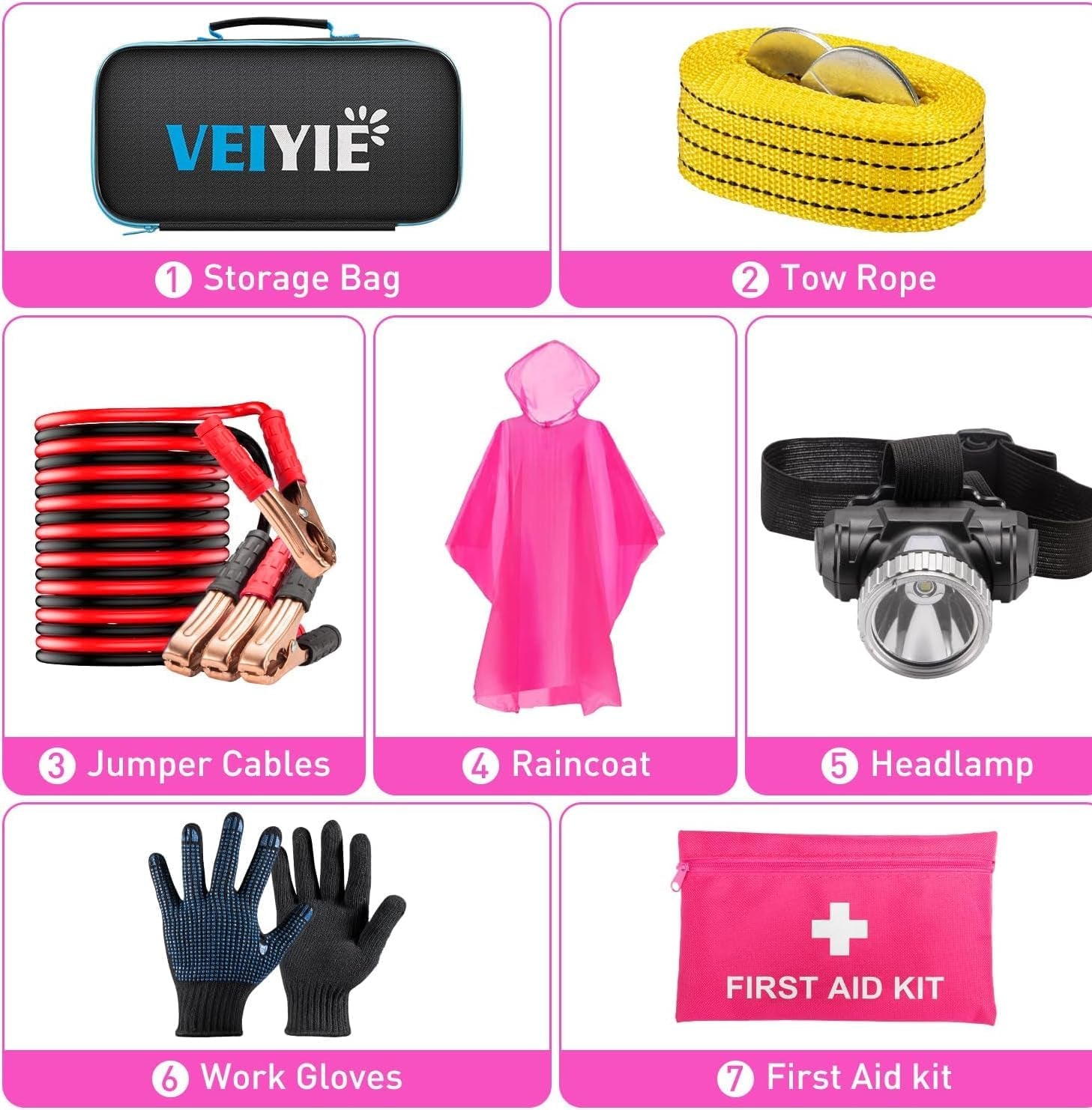 Car Roadside Emergency Kit