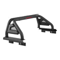 Roll Bar for Truck Bed, Adjustable Sport Bar for Universal Mid-Size Pickup, Constructed from Carbon Steel with LED Brake Light, Rack Not Included