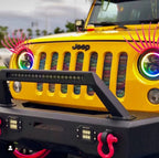 ORACLE Lighting 7" High Powered LED Headlights - Black Bezel - Dynamic ColorSHIFT - Jeep Wrangler JK