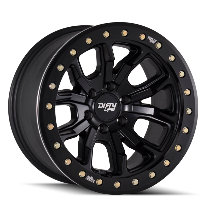 Dirty Life 9303 DT-1 20x9 / 6x135 BP / 12mm Offset / 87.1mm Hub Matte Black Wheel - Beadlock