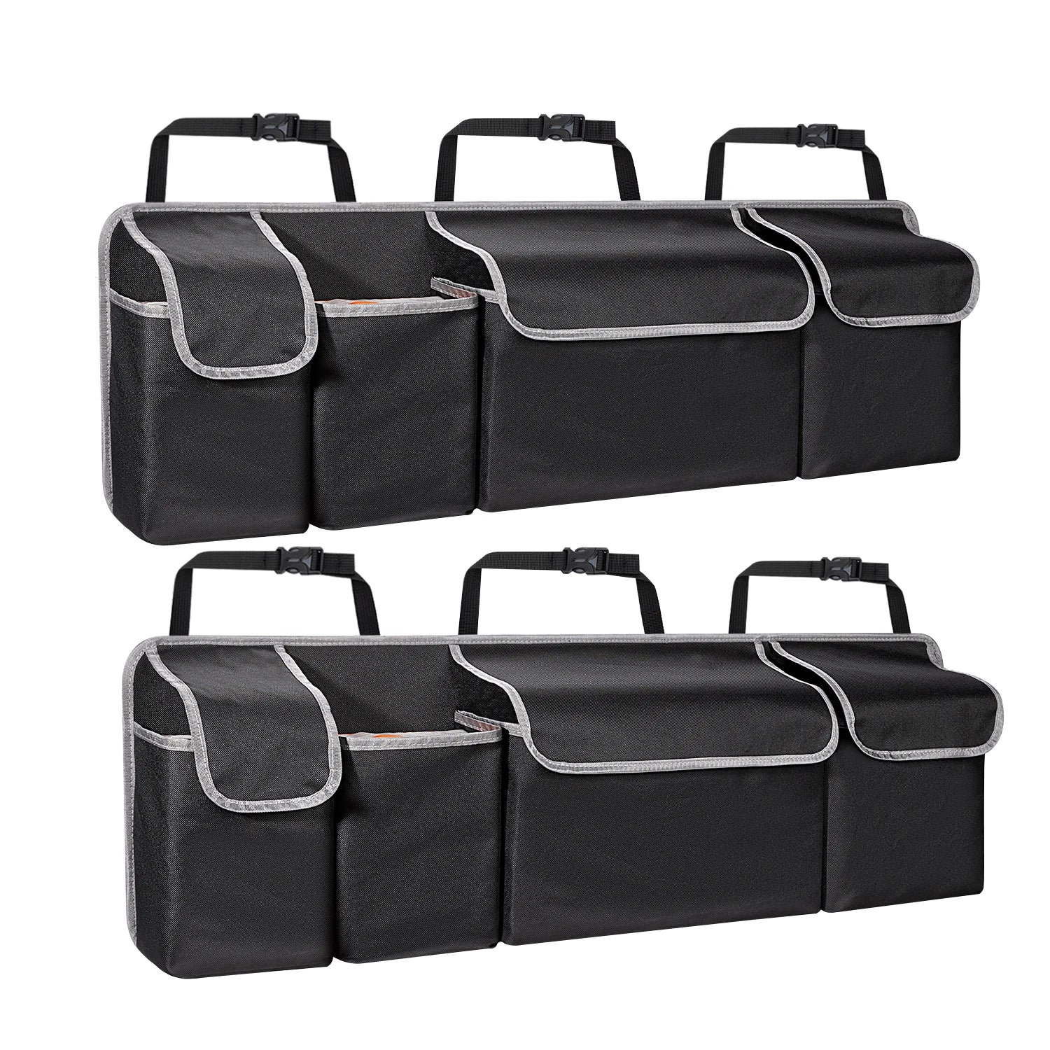 Car Trunk Organizer for SUV Backseat Hanging Organizer for SUV Truck MPV Upgrade Back Seat Storage Bags with 4 Pockets 39*14Inch