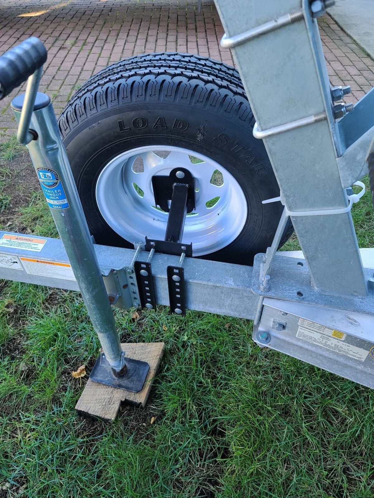 Trailer Spare Tire Side Mount Tire Carrier Wheel Holder Camper RV Boat Tire Rack
