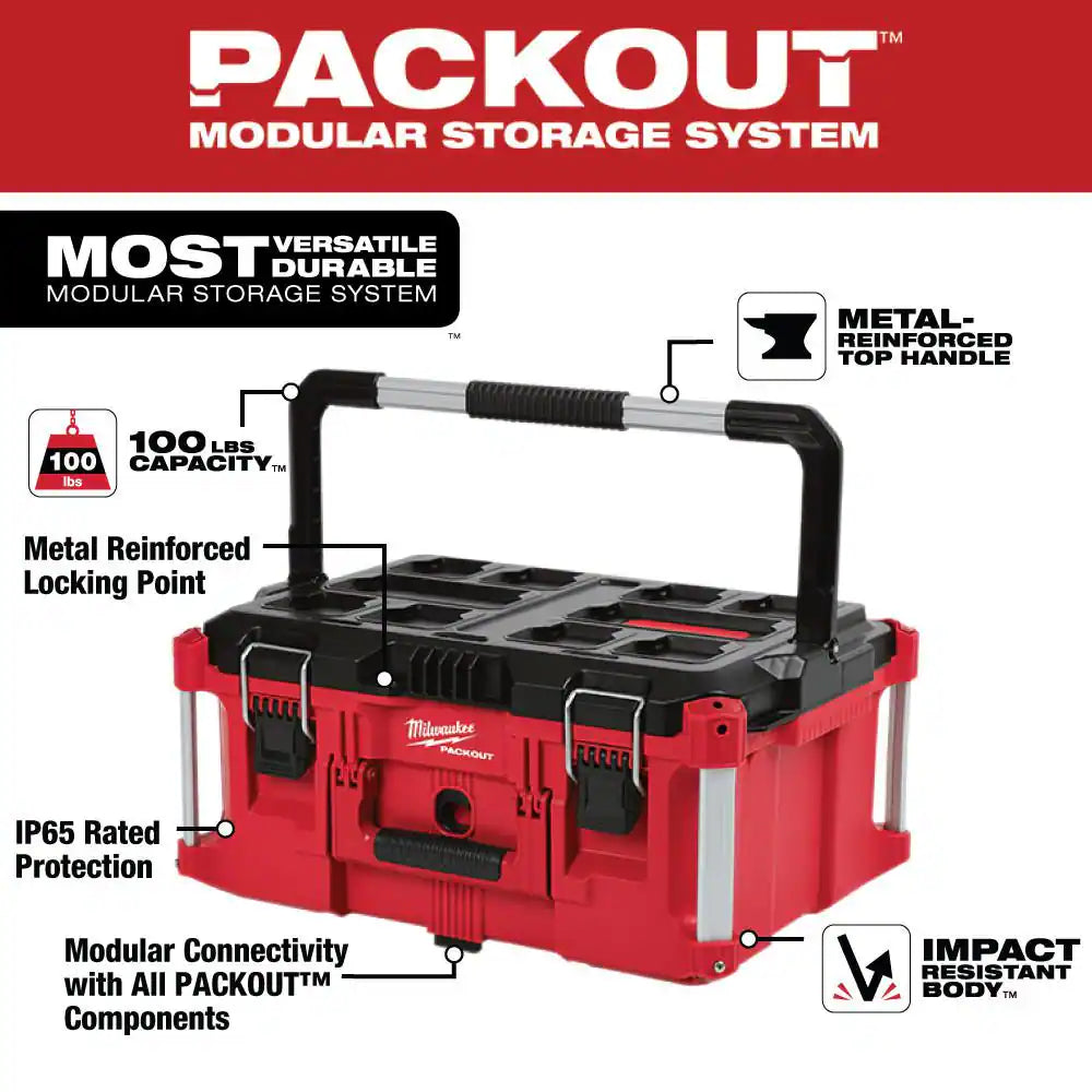 PACKOUT 22 In. Large Portable Tool Box Fits Modular Storage System