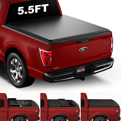 Vinyl Soft Tri-Fold Truck Bed Tonneau Cover for 2015-2025 Ford F-150 5.5Ft 67.1In Bed