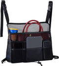 Car Seat Back Organizer - Large Capacity Storage for Purses, Handbags & Kids' Items - Black