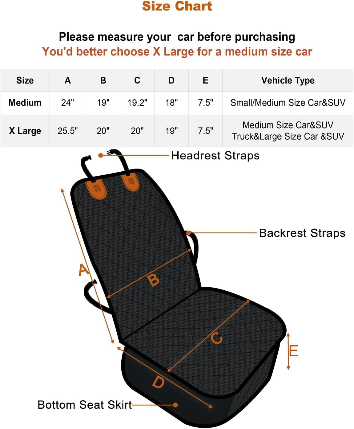 Front Seat Cover for Dogs - Captain Pet Seat Covers