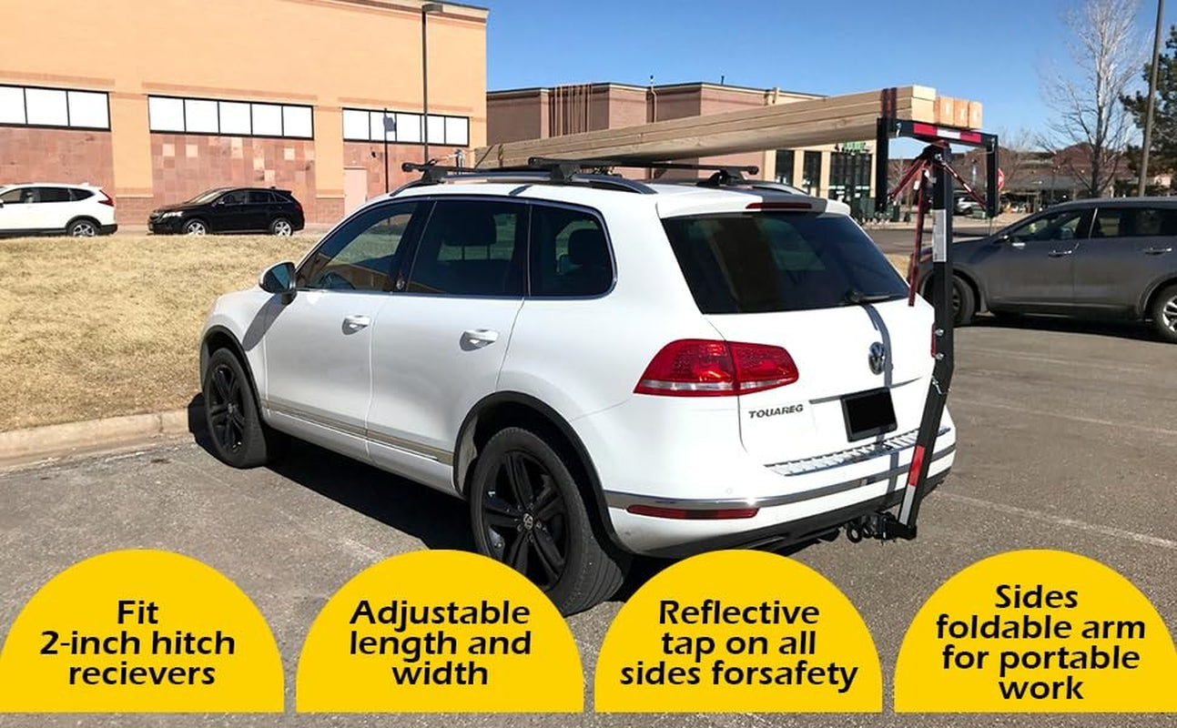 Maxxhaul 70231 Hitch Mount Pick up Truck Bed Extender for Ladder, Rack