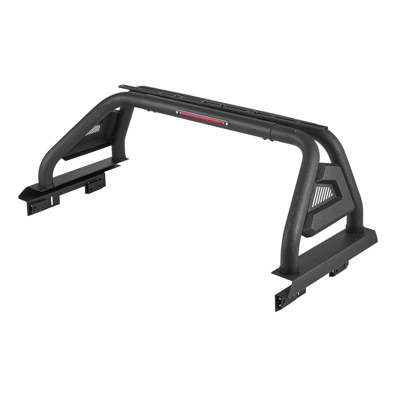 Roll Bar for Truck Bed, Adjustable Sport Bar for Universal Mid-Size Pickup, Constructed from Carbon Steel with LED Brake Light, Rack Not Included
