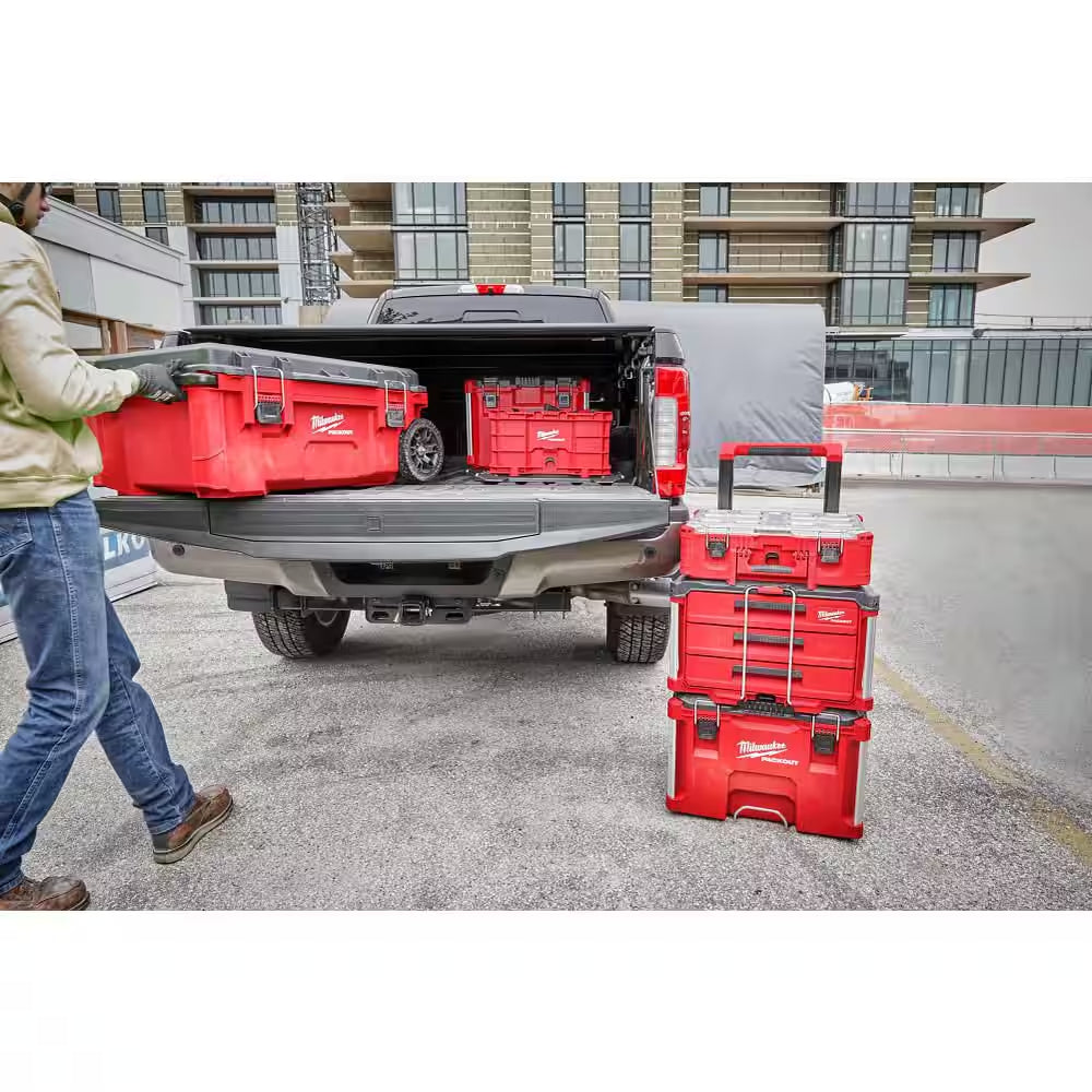 PACKOUT 20 In. Deep Small Parts Organizer with 6 Compartments and Quick Adjust Dividers