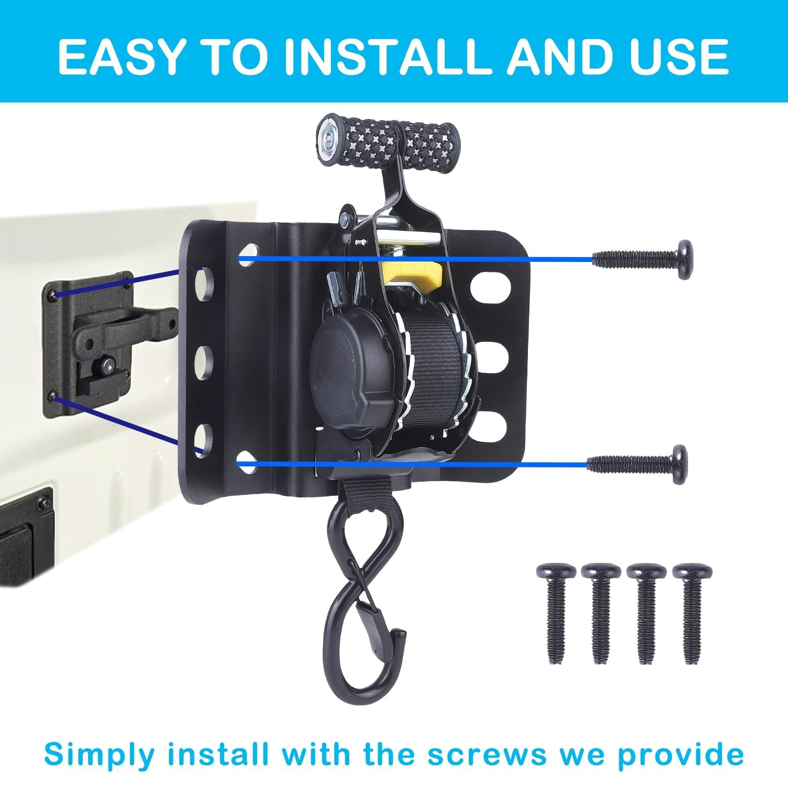 Retractable Ratchet Straps 10Ft Tie down for F150 F250 F350 2015-2025