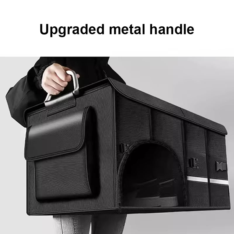 Foldable Trunk Storage Box Waterproof Oxford Cloth - Large Capacity - Car Organizer for Daily Use/Camping/Fishing 