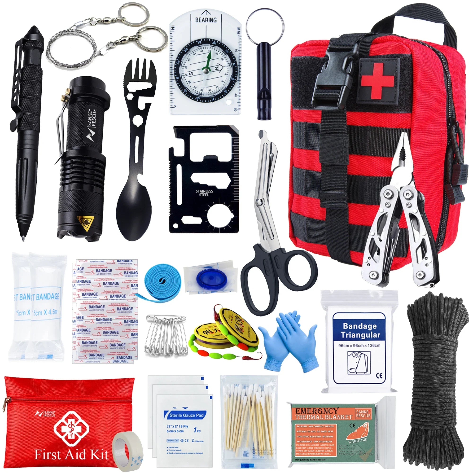 Ultimate Tactical First Aid Kit - Essential Survival Gear for Car, Camping, and Outdoor Adventures