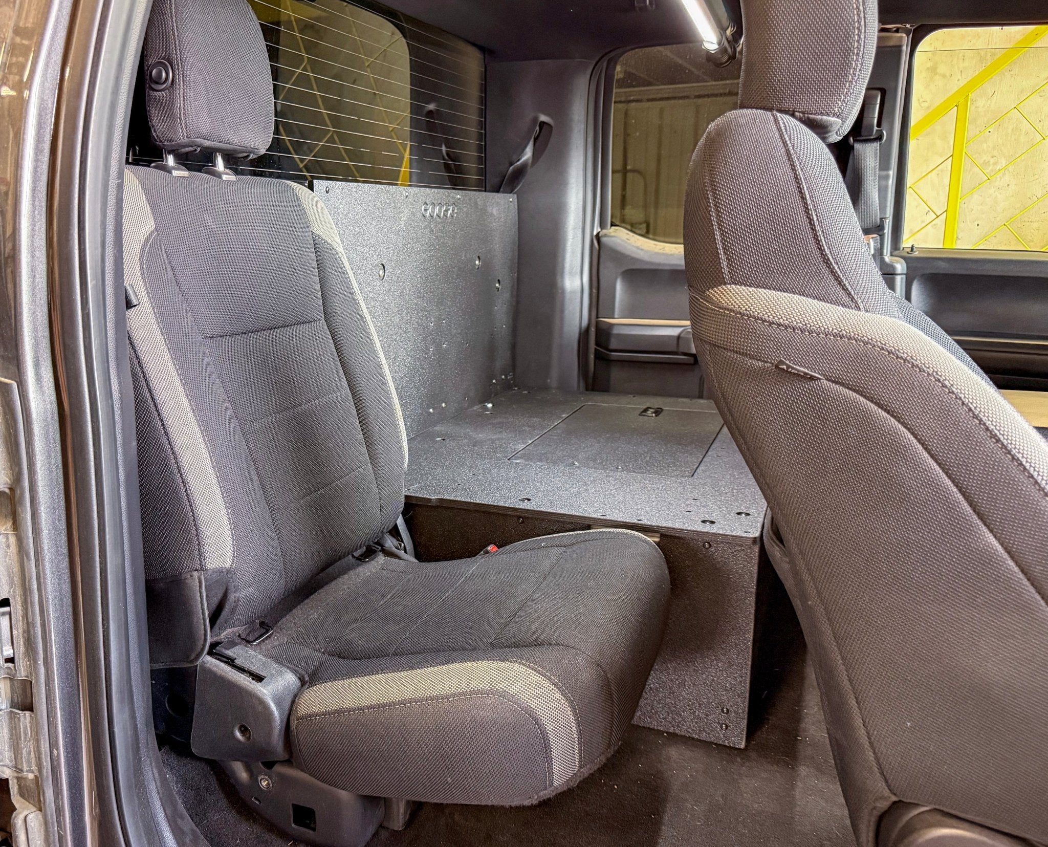 Ford - F-150 - 2015-Present - 13th & 14th Gen - Explore Series - SuperCab - Second Row - HIGH Seat Delete Plate System - Without Subwoofer