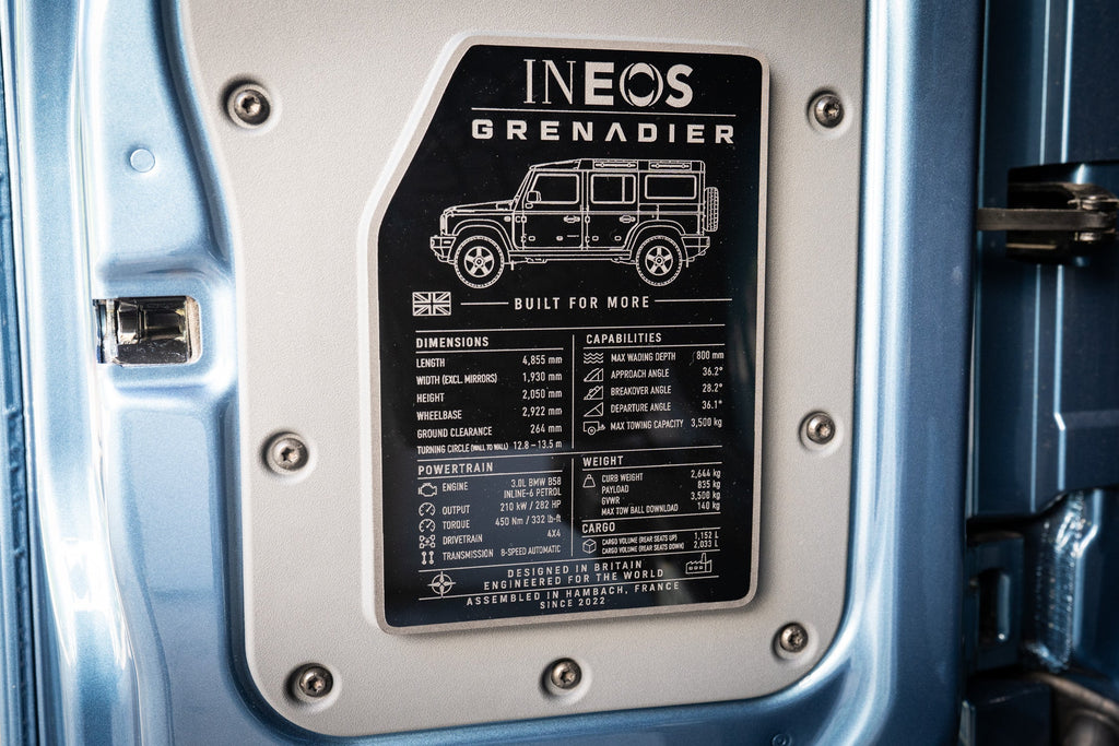 Spec Plate for Cargo Door - 2024+ Grenadier Station Wagon