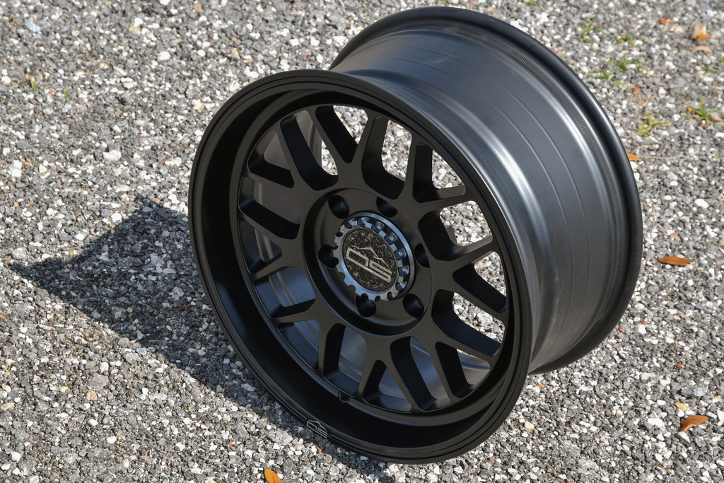 Overland Sector Hyperdrive Flow Formed 17x8.5 +25 5x108/5x114.3 73.1mm All Satin Black