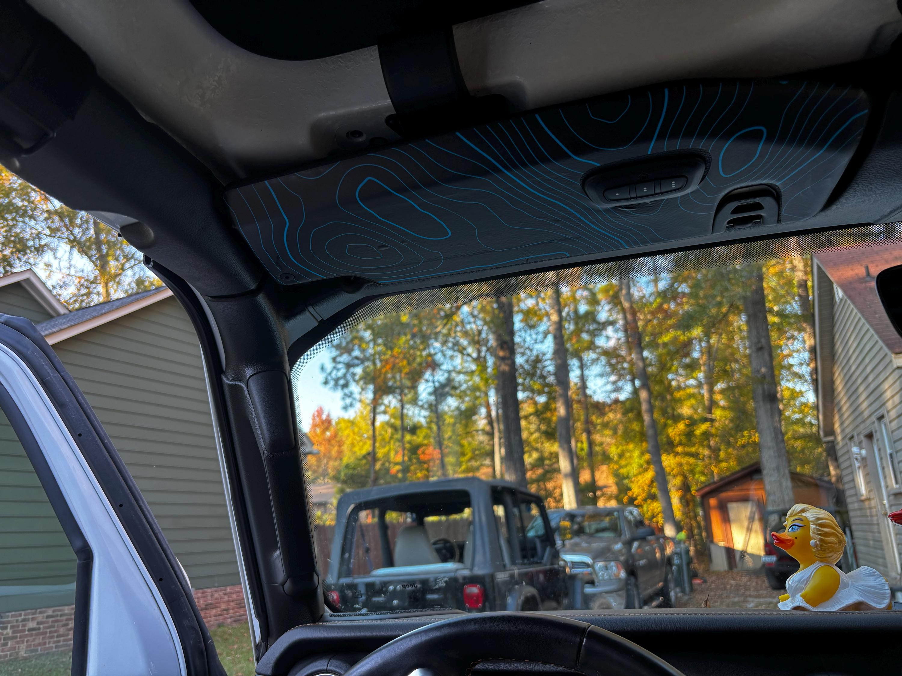 Topographic Map Sun Visor Overlays - 2018+ Wrangler JL / Gladiator JT
