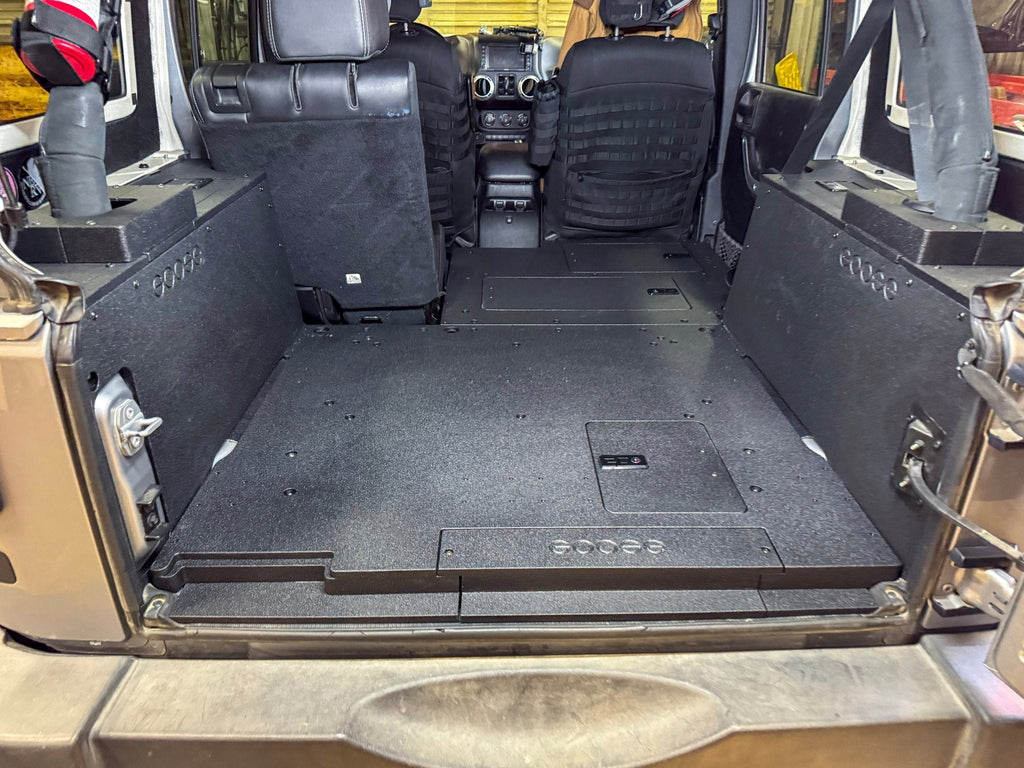Jeep Wrangler 2007-2018 JKU 4 Door - Second Row Seat Delete Plate System - V2