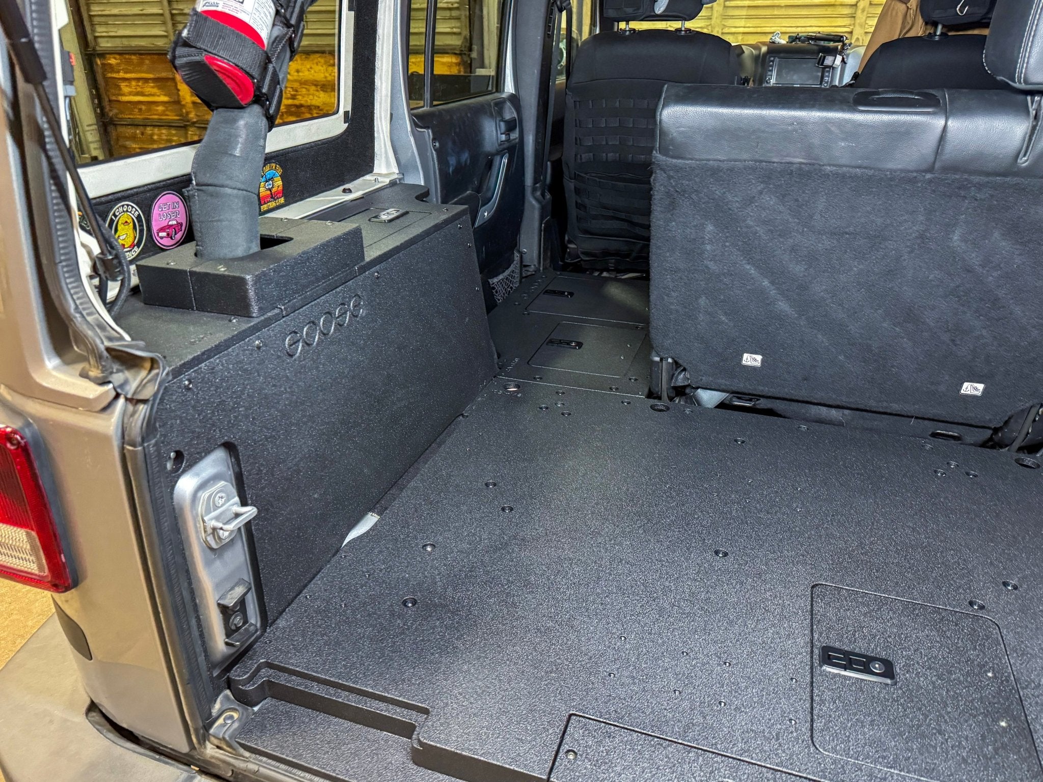 Jeep Wrangler 2007-2018 JKU 4 Door - Second Row Seat Delete Plate System - V2