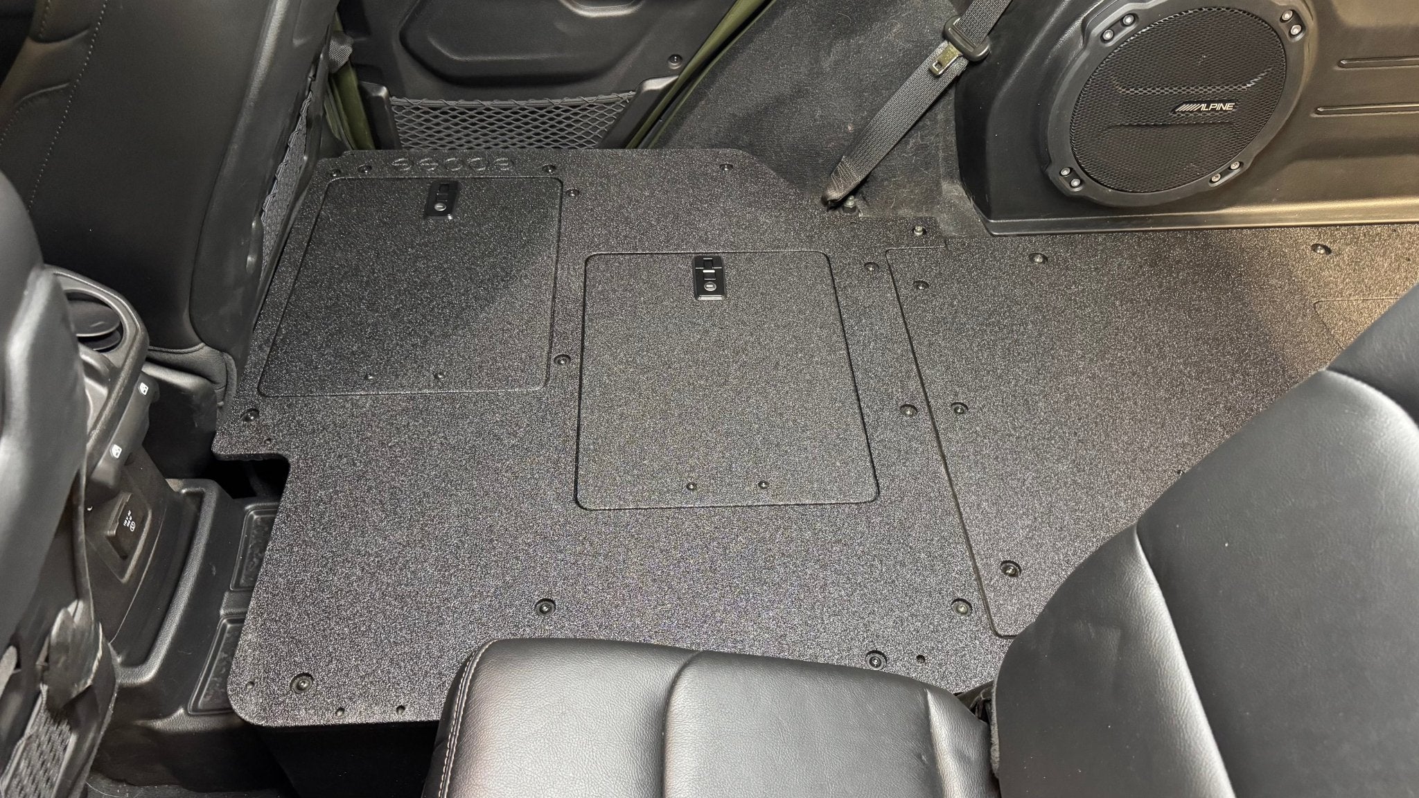 Jeep Wrangler 2018-2023 JLU 4 Door - Second Row Seat Delete Plate System - V2