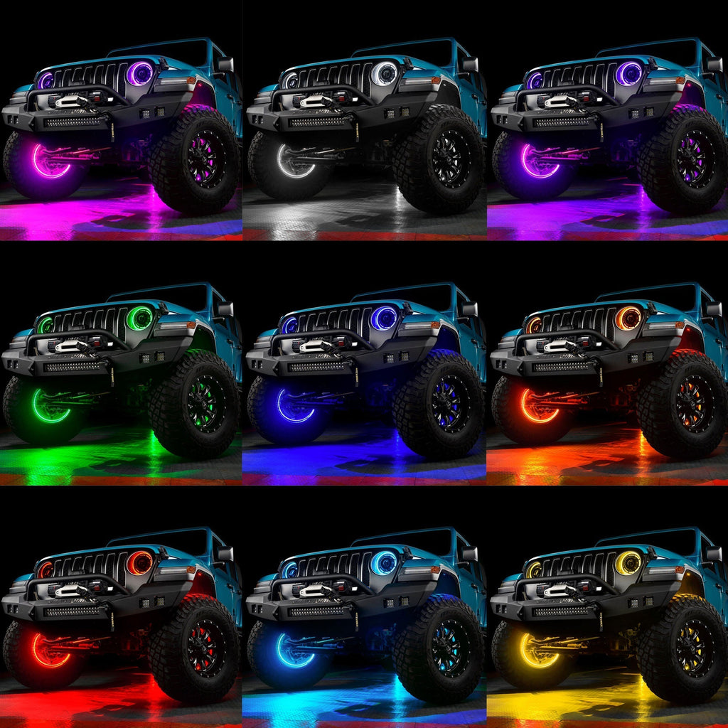 ORACLE Lighting LED Illuminated Wheel Rings - ColorSHIFT RGB+W