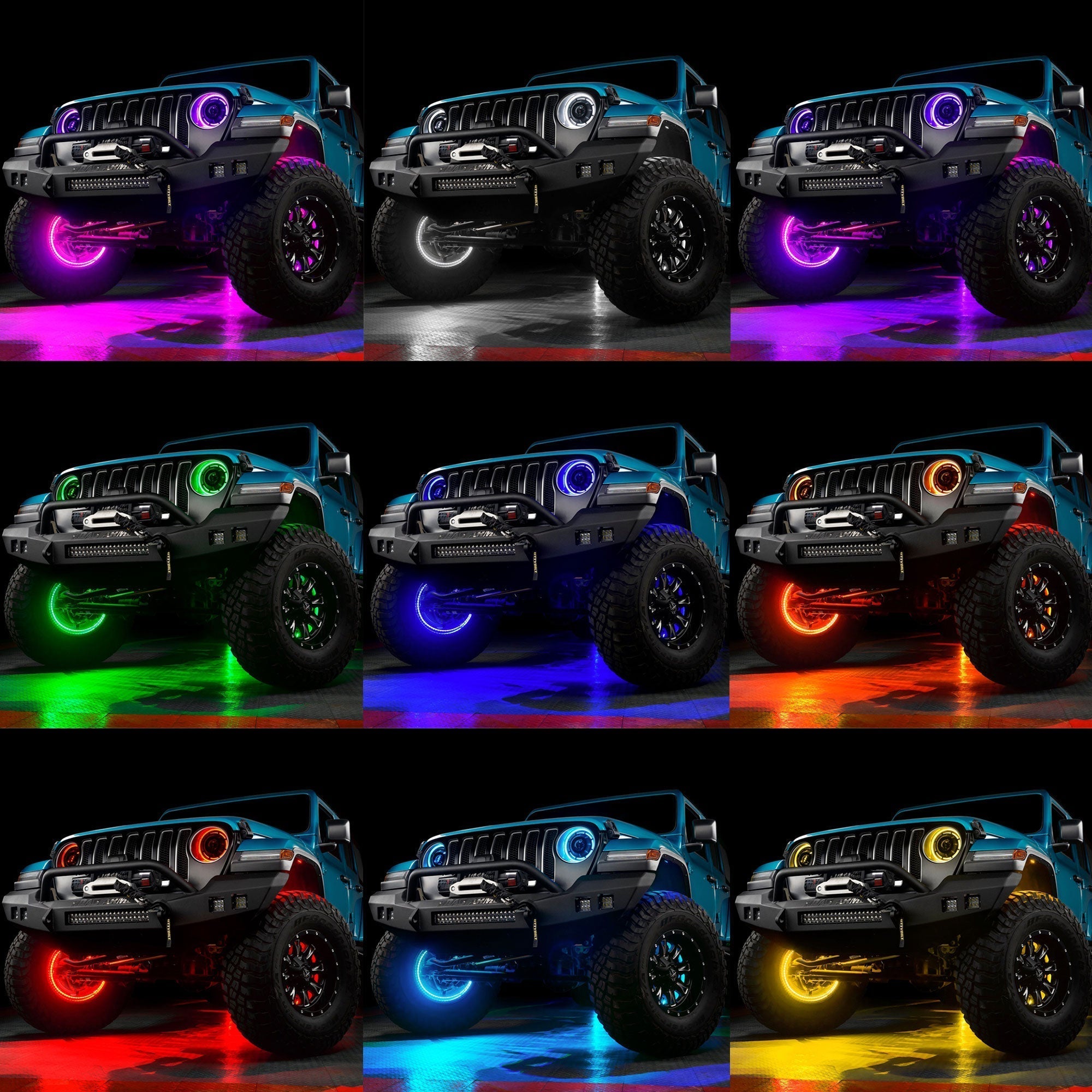 ORACLE Lighting LED Illuminated Wheel Rings - ColorSHIFT RGB+W