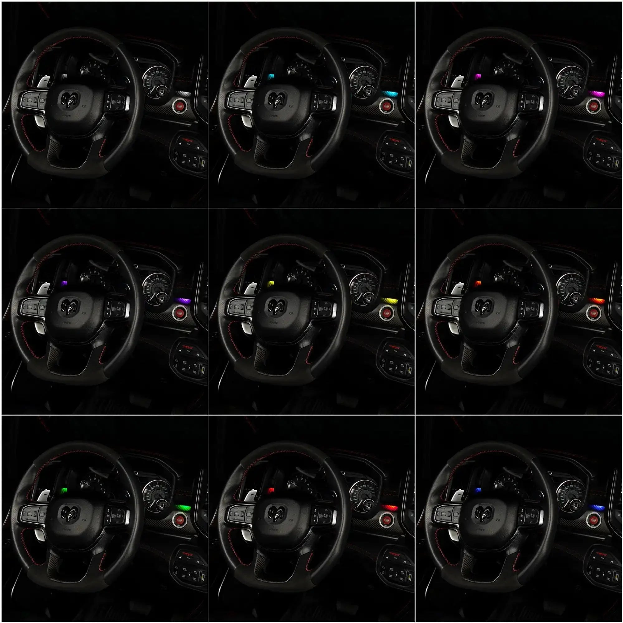 ORACLE Lighting 2019-2024 RAM Complete Interior Ambient Lighting ColorSHIFT RGB Conversion Kit
