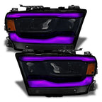 ORACLE Lighting 2019-2024 Dodge RAM 1500 ColorSHIFT RGB+W Headlight DRL Upgrade Kit - Reflector LED Headlights