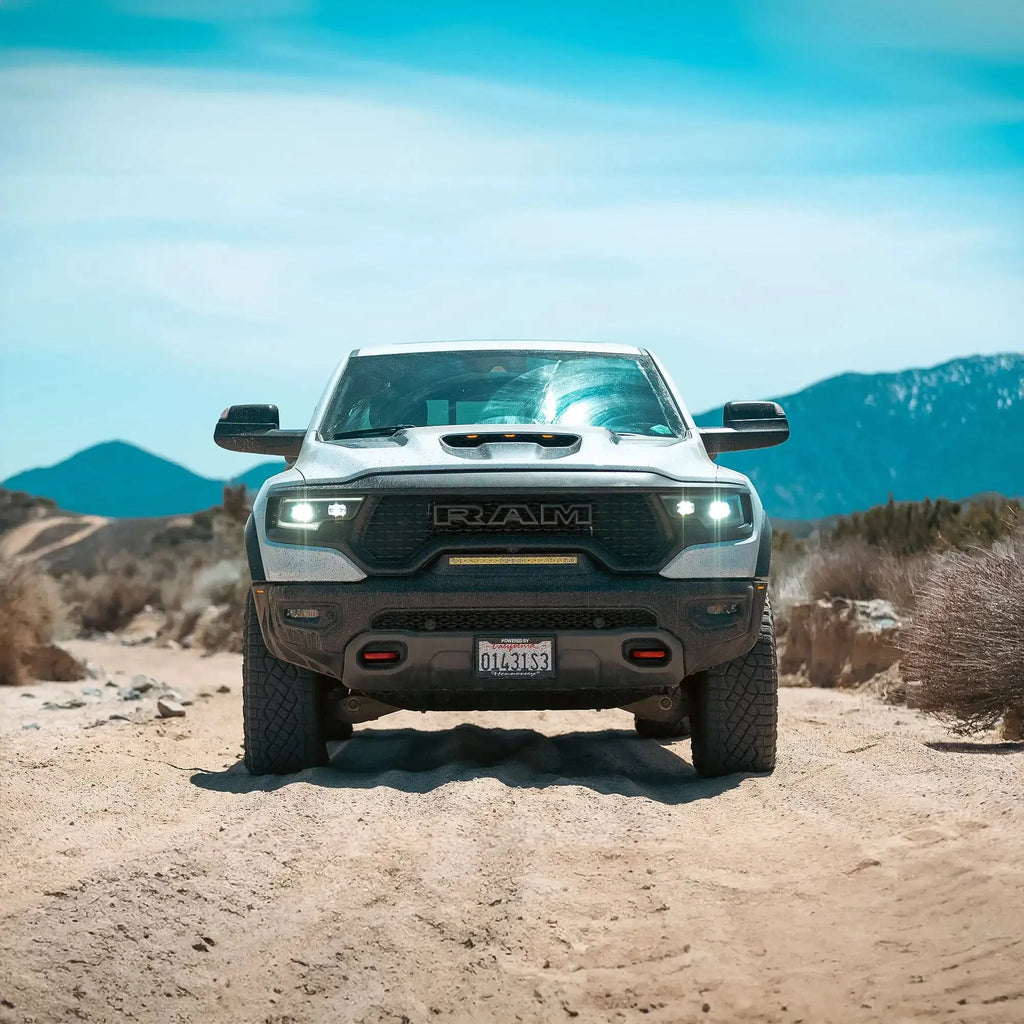 2019-2026 RAM Rebel/TRX/RHO Front Bumper Flush LED Light Bar | 100W 12,000 Lumens