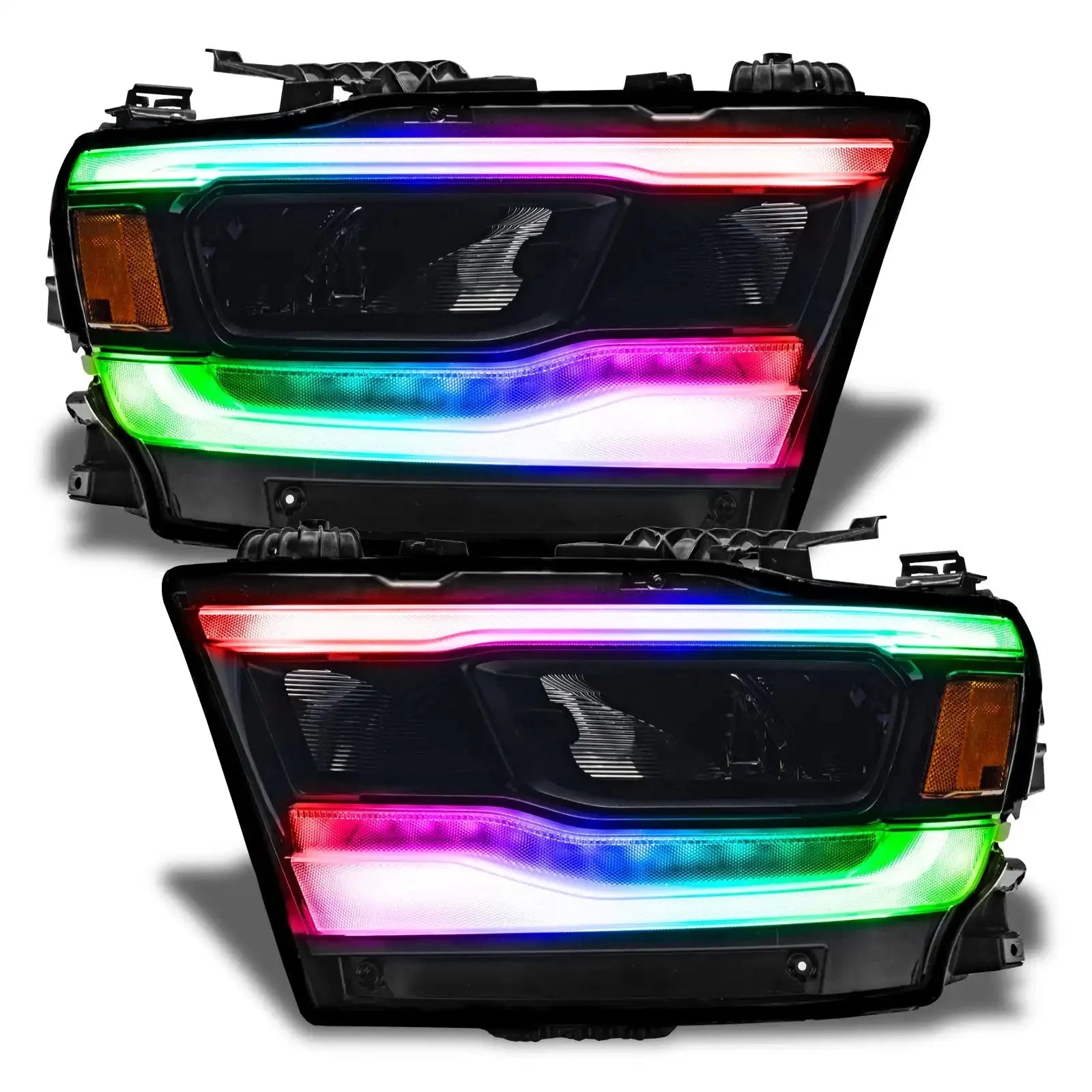 ORACLE Lighting 2019-2024 Dodge RAM 1500 ColorSHIFT RGB+W Headlight DRL Upgrade Kit - Reflector LED Headlights
