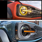 Smoked Sidemarker Overlays (Front Only) - 2021+ Bronco (ALL)